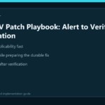 EncryptCentral visual summary for CISA KEV Patch Playbook: Alert to Verified Remediation