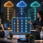 A security team maps identity, data, configuration, logging, and recovery responsibilities across three cloud environments.