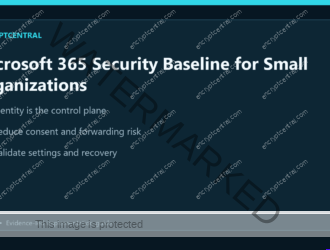 EncryptCentral visual summary for Microsoft 365 Security Baseline for Small Organizations