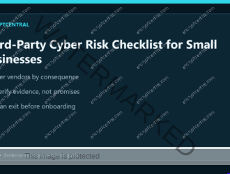EncryptCentral visual summary for Third-Party Cyber Risk Checklist for Small Businesses