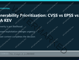 EncryptCentral visual summary for Vulnerability Prioritization: CVSS vs EPSS vs CISA KEV